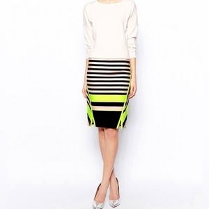 Ted Baker Tijana striped pencil skirt